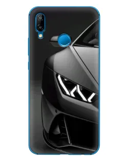 Чехол для Huawei P20 Lite (2019) с картинкой «Lamborghini фары детализация»