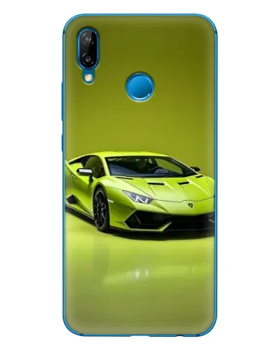 Чехол для Huawei P20 Lite (2019) с картинкой «Салатовый Lamborghini Huracan»