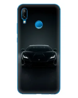 Чехол для Huawei P20 Lite (2019) с картинкой «Черный Lamborghini Aventador»