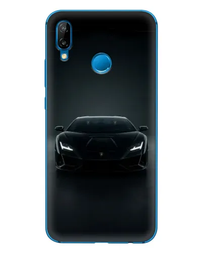 Чехол для Huawei P20 Lite (2019) с картинкой «Черный Lamborghini Aventador»