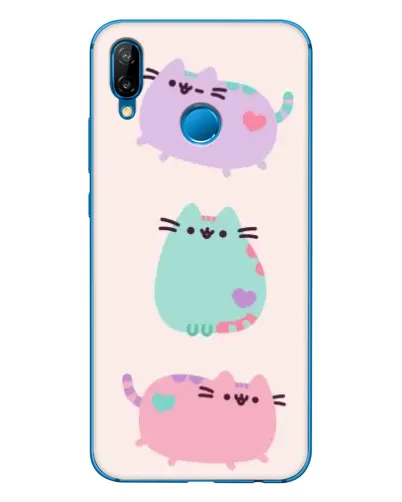Чехол для Huawei P20 Lite (2019) с картинкой «Pusheen трио» Чехол для Huawei P20 Lite (2019) с картинкой «Pusheen трио»