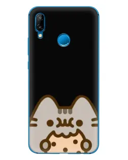Чехол для Huawei P20 Lite (2019) с картинкой «Пушин на черном»