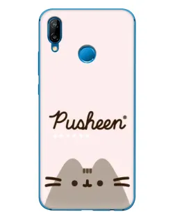 Чехол для Huawei P20 Lite (2019) с картинкой «Pusheen логотип»