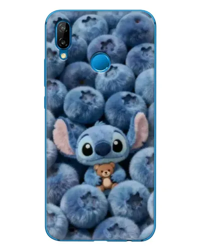Чехол для Huawei P20 Lite (2019) с картинкой «Стич и голубика»