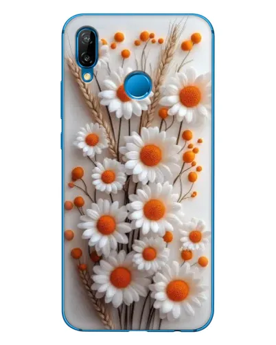 Чехол для Huawei P20 Lite (2019) с картинкой «Белые сухоцветы»
