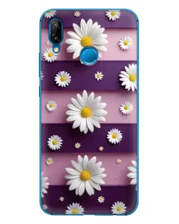 Чехол для Huawei P20 Lite (2019) с картинкой «Ромашки на фиолетовом»