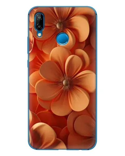 Чехол для Huawei P20 Lite (2019) с картинкой «Оранжевый макро цветок»