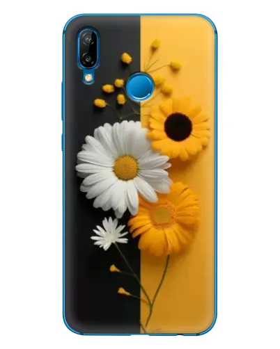 Чехол для Huawei P20 Lite (2019) с картинкой «Подсолнух и ромашка»