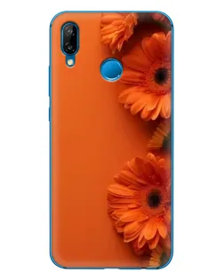 Чехол для Huawei P20 Lite (2019) с картинкой «Оранжевые герберы»