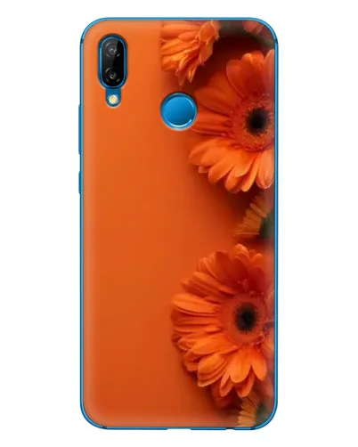 Чехол для Huawei P20 Lite (2019) с картинкой «Оранжевые герберы»