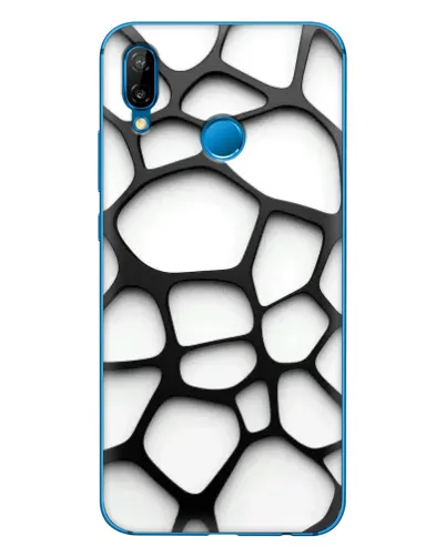 Чехол для Huawei P20 Lite (2019) с картинкой «Белая объемная сетка» Чехол для Huawei P20 Lite (2019) с картинкой «Белая объемная сетка»