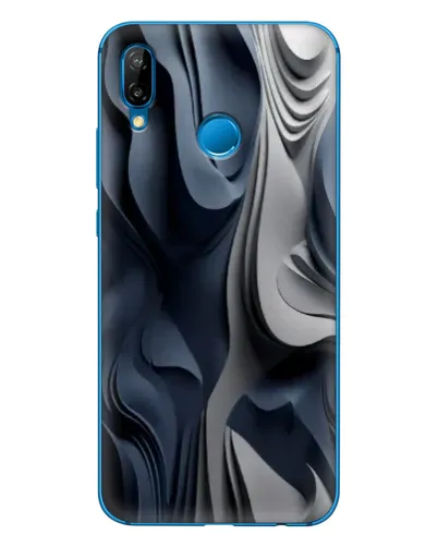 Чехол для Huawei P20 Lite (2019) с картинкой «Объемные синие складки» Чехол для Huawei P20 Lite (2019) с картинкой «Объемные синие складки»