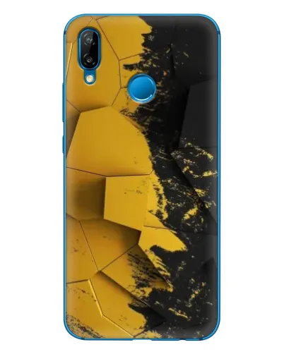Чехол для Huawei P20 Lite (2019) с картинкой «Золотые осколки геометрии» Чехол для Huawei P20 Lite (2019) с картинкой «Золотые осколки геометрии»