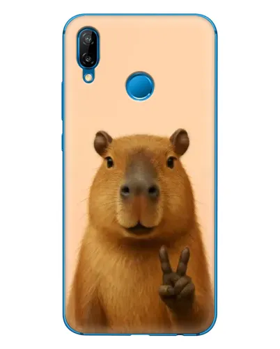 Чехол для Huawei P20 Lite (2019) с картинкой «Капибара виктория»