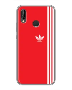 Чехол для Huawei P20 Lite (ANE-L02) с картинкой «Красный минимализм Adidas»
