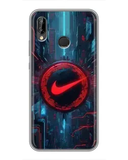Чехол для Huawei P20 Lite (ANE-L02) с картинкой «Техногенный стиль Nike»