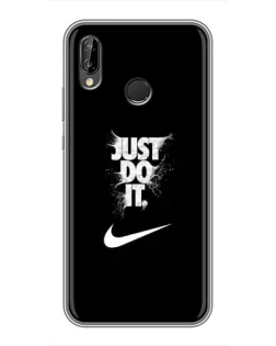 Чехол для Huawei P20 Lite (ANE-L02) с картинкой «Текстовый принт Nike»