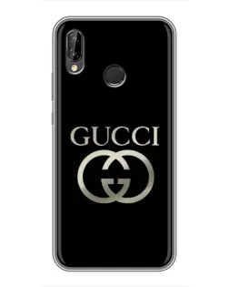 Чохол для Huawei P20 Lite (ANE-L02) з картинкою «Gucci — золото на чорному»