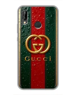 Чохол для Huawei P20 Lite (ANE-L02) з картинкою «Gucci — фірмова смуга та золото»