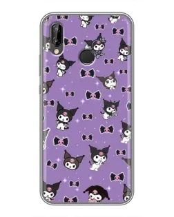 Чехол для Huawei P20 Lite (ANE-L02) с картинкой «Kuromi — паттерн»