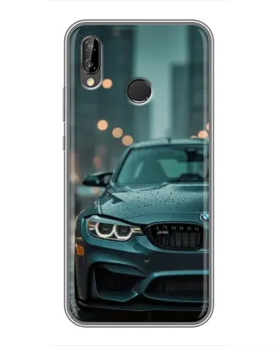Чохол для Huawei P20 Lite (ANE-L02) з картинкою «BMW у вогнях міста»