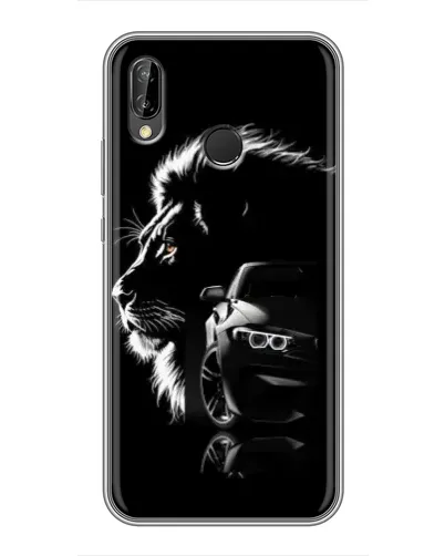 Чохол для Huawei P20 Lite (ANE-L02) з картинкою «BMW та лев»
