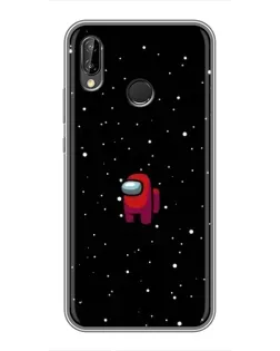 Чехол для Huawei P20 Lite (ANE-L02) с картинкой «Красный Among Us»