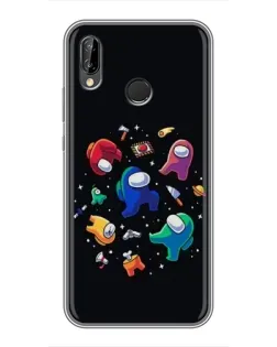 Чехол для Huawei P20 Lite (ANE-L02) с картинкой «Among Us космос»