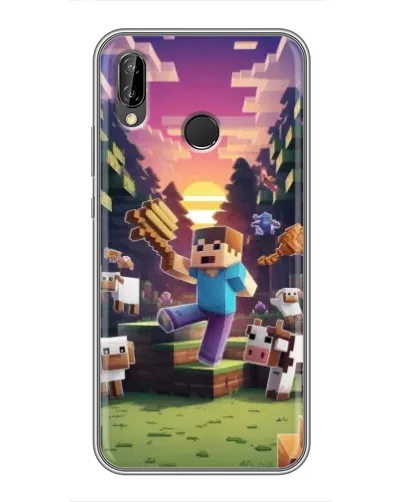 Чехол для Huawei P20 Lite (ANE-L02) с картинкой «Стив на ферме» Чехол для Huawei P20 Lite (ANE-L02) с картинкой «Стив на ферме»