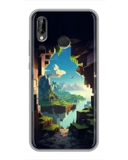 Чехол для Huawei P20 Lite (ANE-L02) с картинкой «Вид из пещеры»
