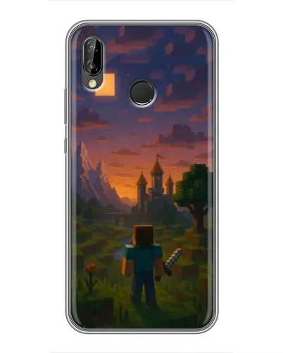 Чехол для Huawei P20 Lite (ANE-L02) с картинкой «Стив у башни» Чехол для Huawei P20 Lite (ANE-L02) с картинкой «Стив у башни»