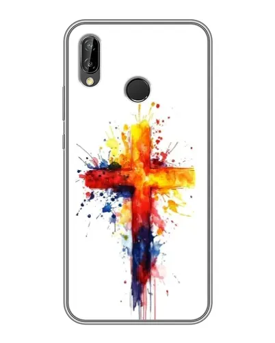 Чехол для Huawei P20 Lite (ANE-L02) с картинкой «Акварельный крест» Чехол для Huawei P20 Lite (ANE-L02) с картинкой «Акварельный крест»