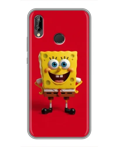 Чохол для Huawei P20 Lite (ANE-L02) з картинкою «Спанч Боб на червоному»