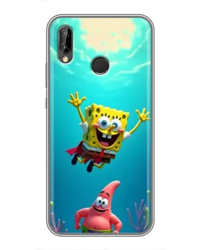 Чехол для Huawei P20 Lite (ANE-L02) с картинкой «Спанч Боб под водой» Чехол для Huawei P20 Lite (ANE-L02) с картинкой «Спанч Боб под водой»