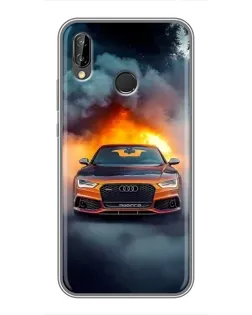 Чохол для Huawei P20 Lite (ANE-L02) з картинкою «Audi у вогняному диму» Чохол для Huawei P20 Lite (ANE-L02) з картинкою «Audi у вогняному диму»