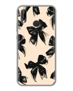 Чохол для Huawei P20 Lite (ANE-L02) з картинкою «Патерн чорні банти»