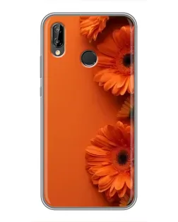 Чехол для Huawei P20 Lite (ANE-L02) с картинкой «Оранжевые герберы»