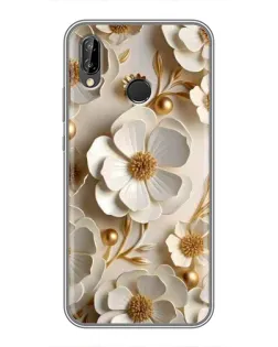Чехол для Huawei P20 Lite (ANE-L02) с картинкой «Белие бумажние  цвети»
