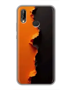 Чехол для Huawei P20 Lite (ANE-L02) с картинкой «Оранжевый разлом» Чехол для Huawei P20 Lite (ANE-L02) с картинкой «Оранжевый разлом»