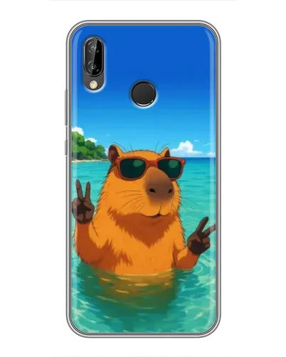 Чохол для Huawei P20 Lite (ANE-L02) з картинкою «Морська капібара»