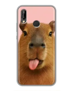 Чохол для Huawei P20 Lite (ANE-L02) з картинкою «Капібара з язиком»