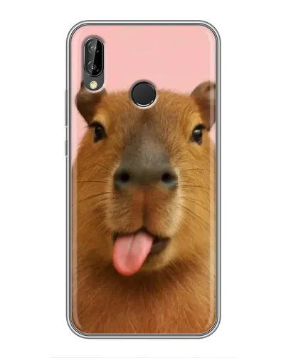 Чохол для Huawei P20 Lite (ANE-L02) з картинкою «Капібара з язиком»