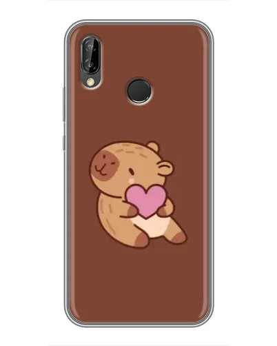Чохол для Huawei P20 Lite (ANE-L02) з картинкою «Капібара з серцем»