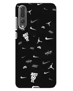 Чохол для Huawei P20 Pro (CLT-L04) з картинкою «Nike Black Pattern»