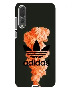 Чохол для Huawei P20 Pro (CLT-L04) з картинкою «Помаранчевий дим Adidas»