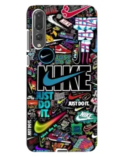 Чехол для Huawei P20 Pro (CLT-L04) с картинкой «Яркий коллаж Nike»