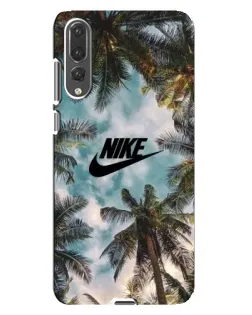 Чехол для Huawei P20 Pro (CLT-L04) с картинкой «Тропический принт Nike»