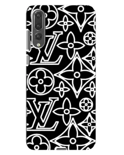 Чохол для Huawei P20 Pro (CLT-L04) з картинкою «Чорно-білий візерунок LV»