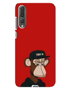 Чохол для Huawei P20 Pro (CLT-L04) з картинкою «Bored Ape — червоний фон»