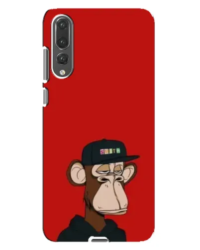 Чохол для Huawei P20 Pro (CLT-L04) з картинкою «Bored Ape — червоний фон»
